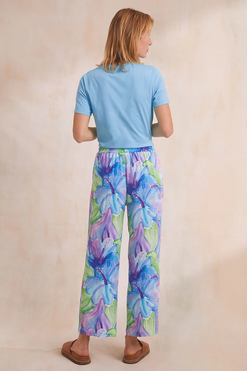 Pantalon fluide Hibiscus Azur - Image 6