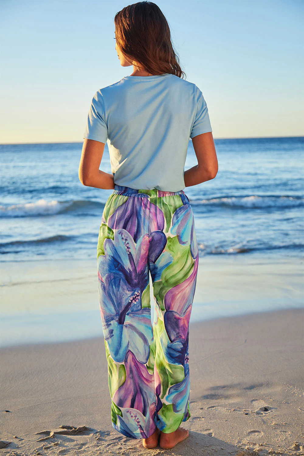 Pantalon fluide Hibiscus Azur - Image 8