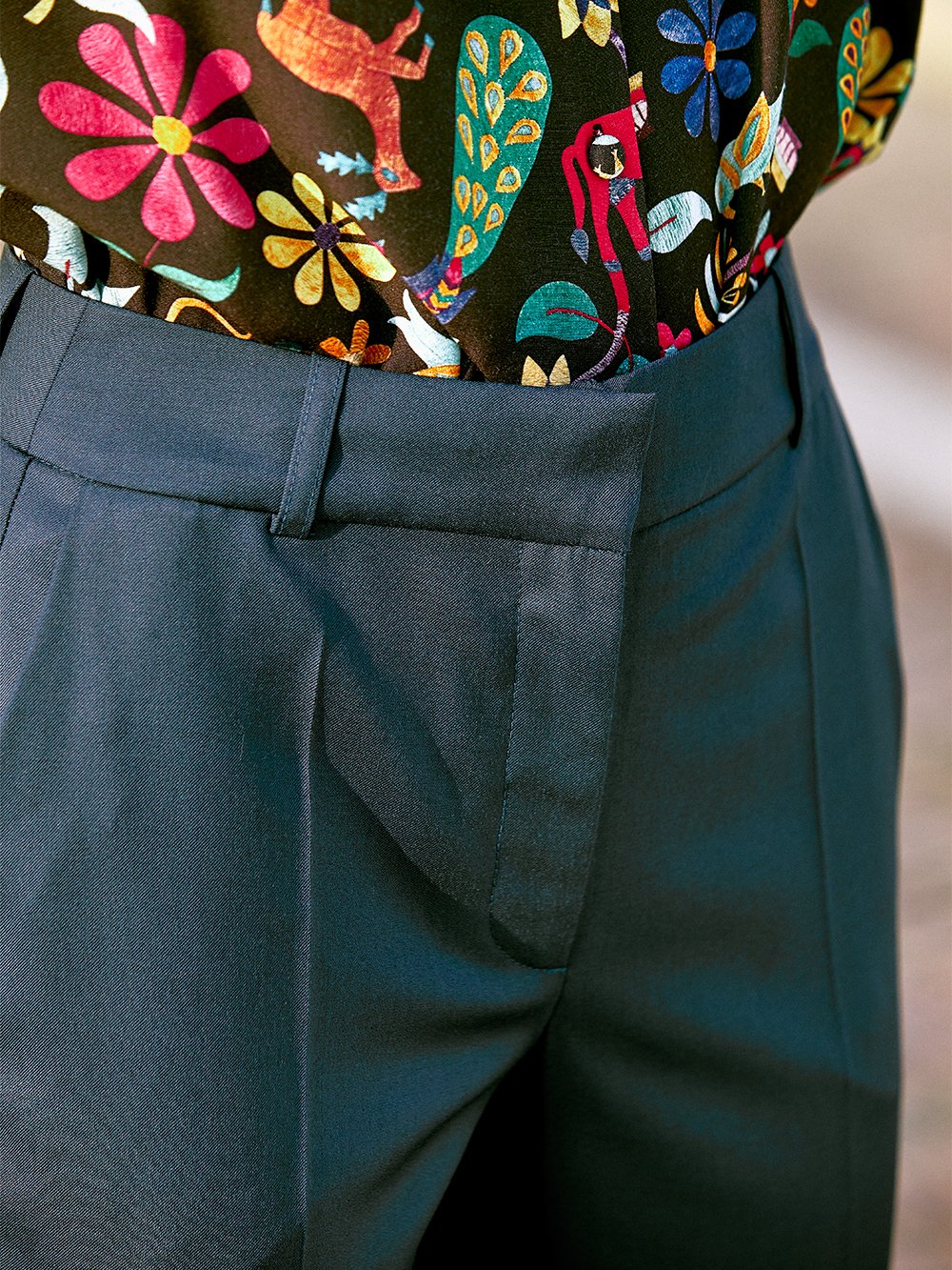 Pantalon Narcisse Bleu Vert - Image 8