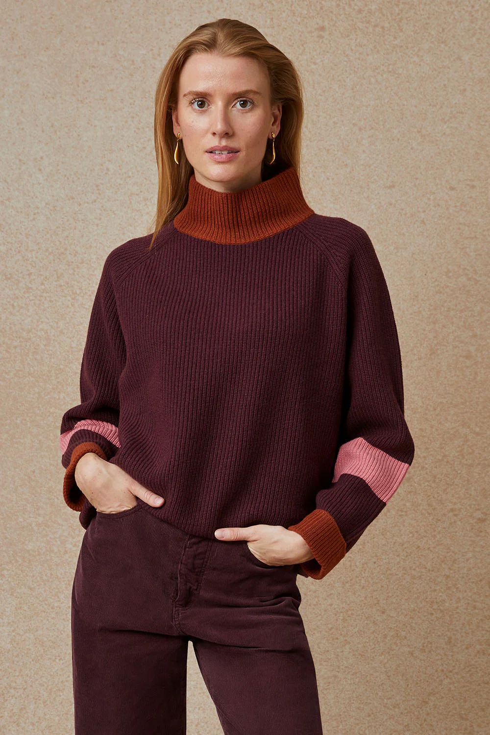 Pull Audacieuse Bordeaux - Image 3