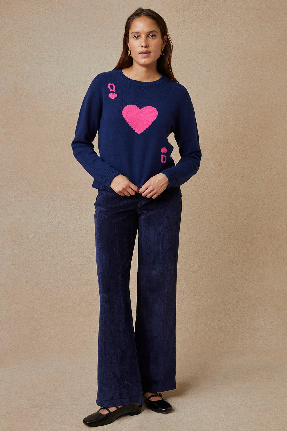 Pull Dame de Cœur Bleu en Laine - Image 2