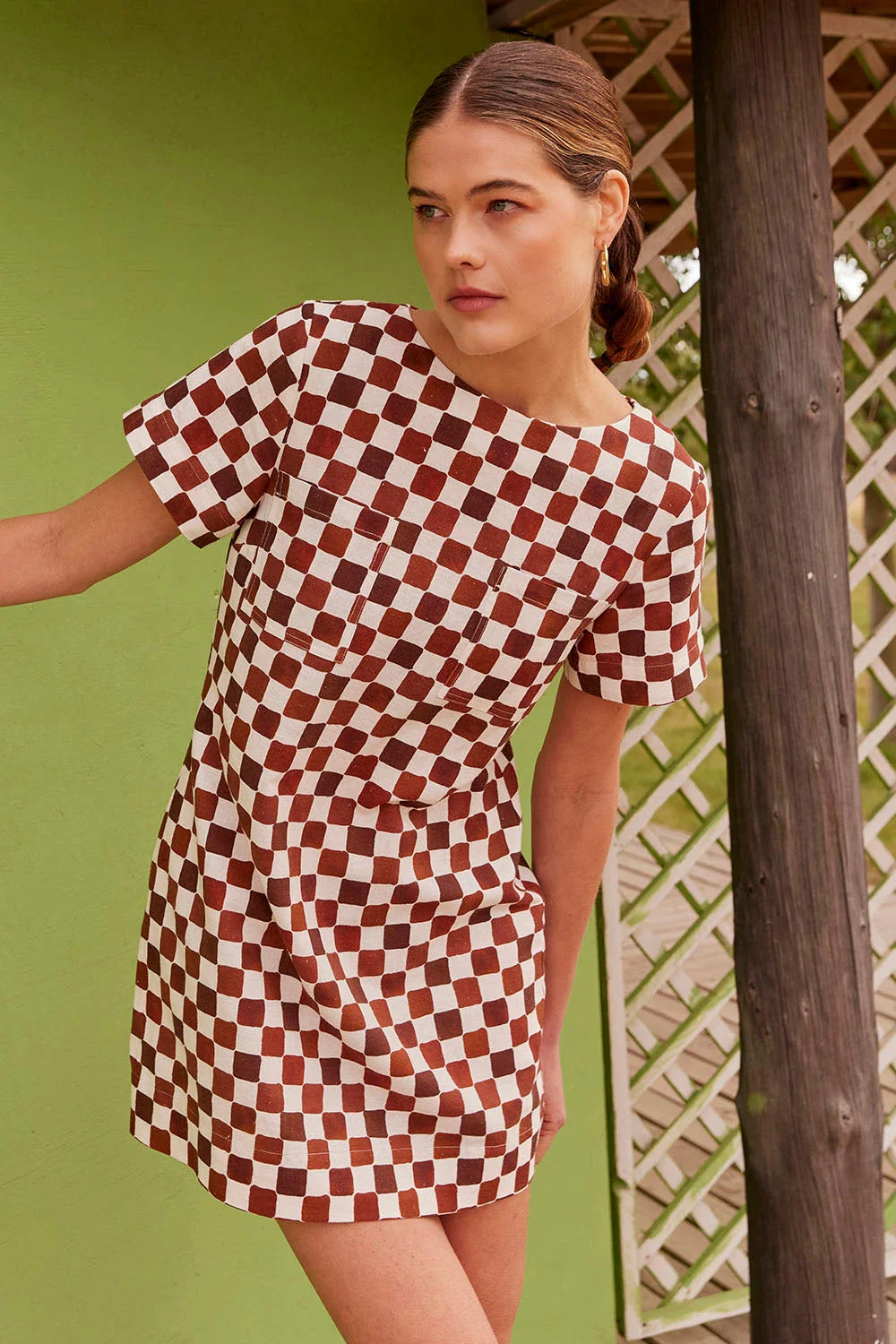 Robe Gaïa Echec et Mat Chocolat - Image 4