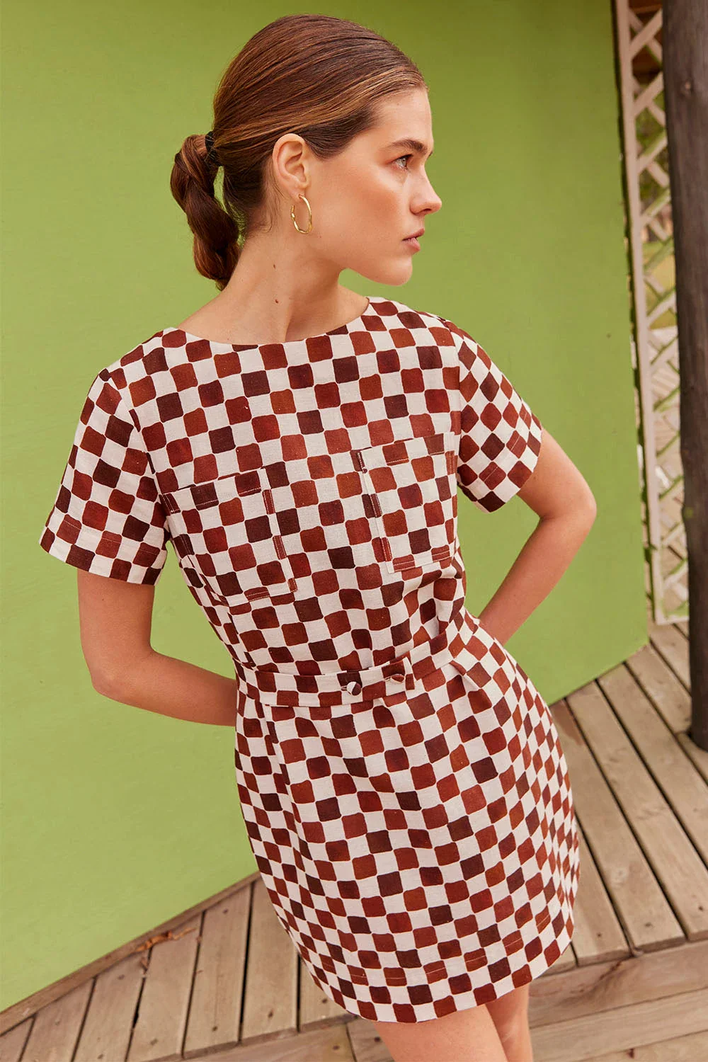 Robe Gaïa Echec et Mat Chocolat - Image 7