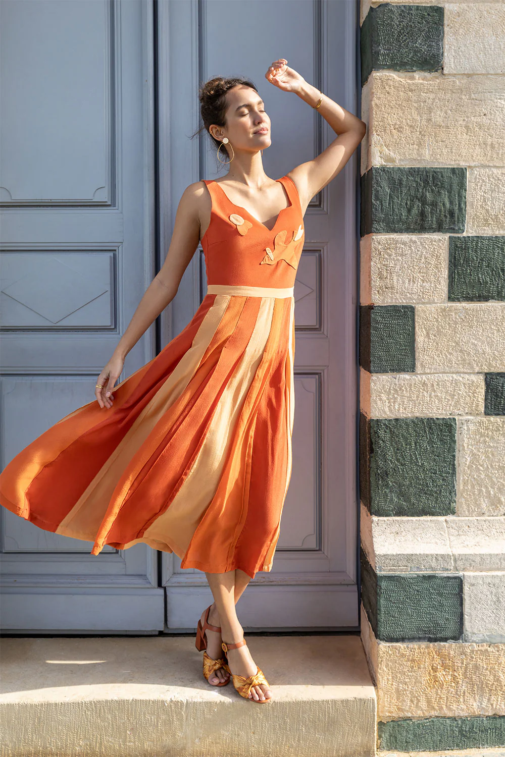 Robe en soie Hibiscus - Image 8