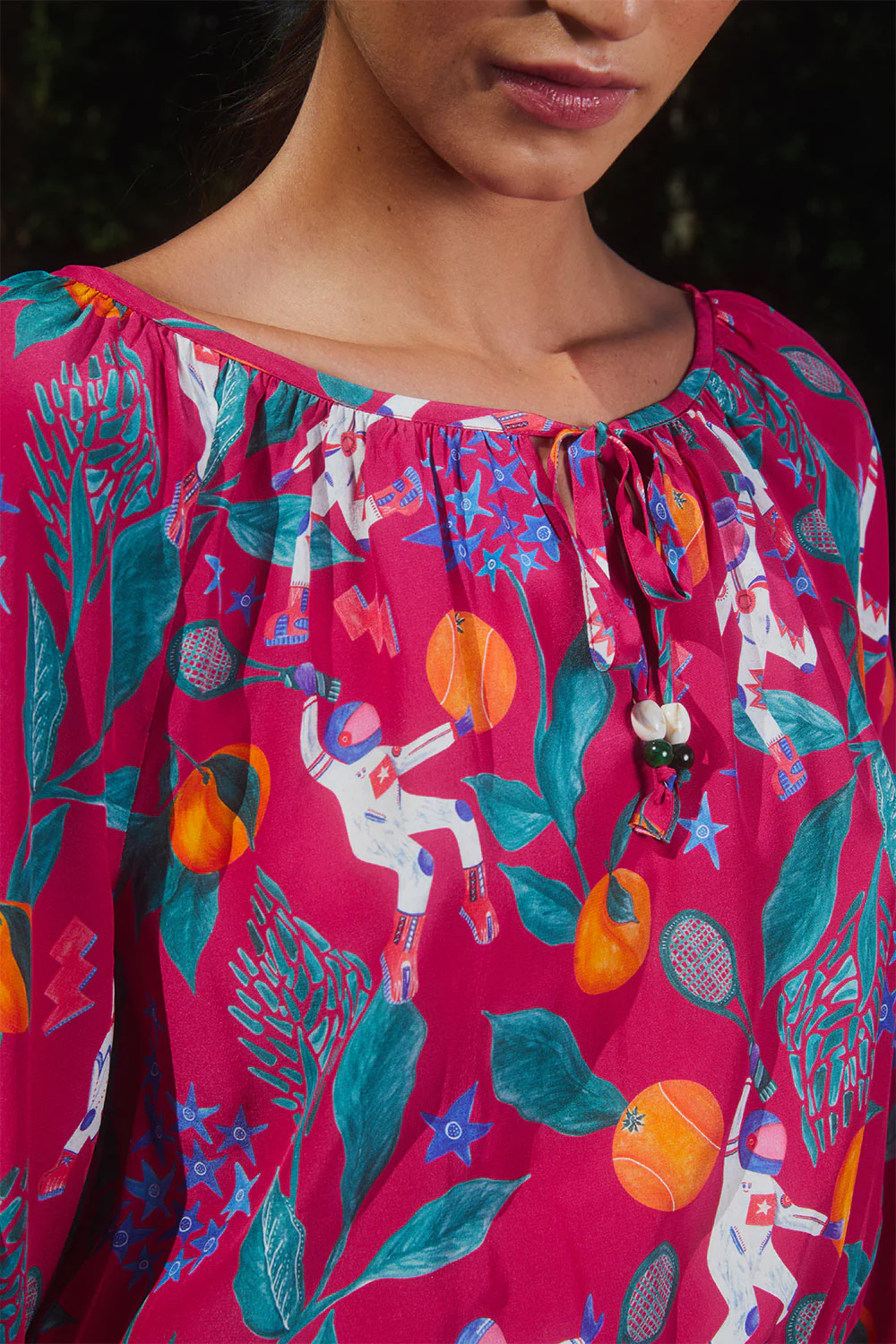 Robe Radieuse en soie Astro Tennis - Image 3