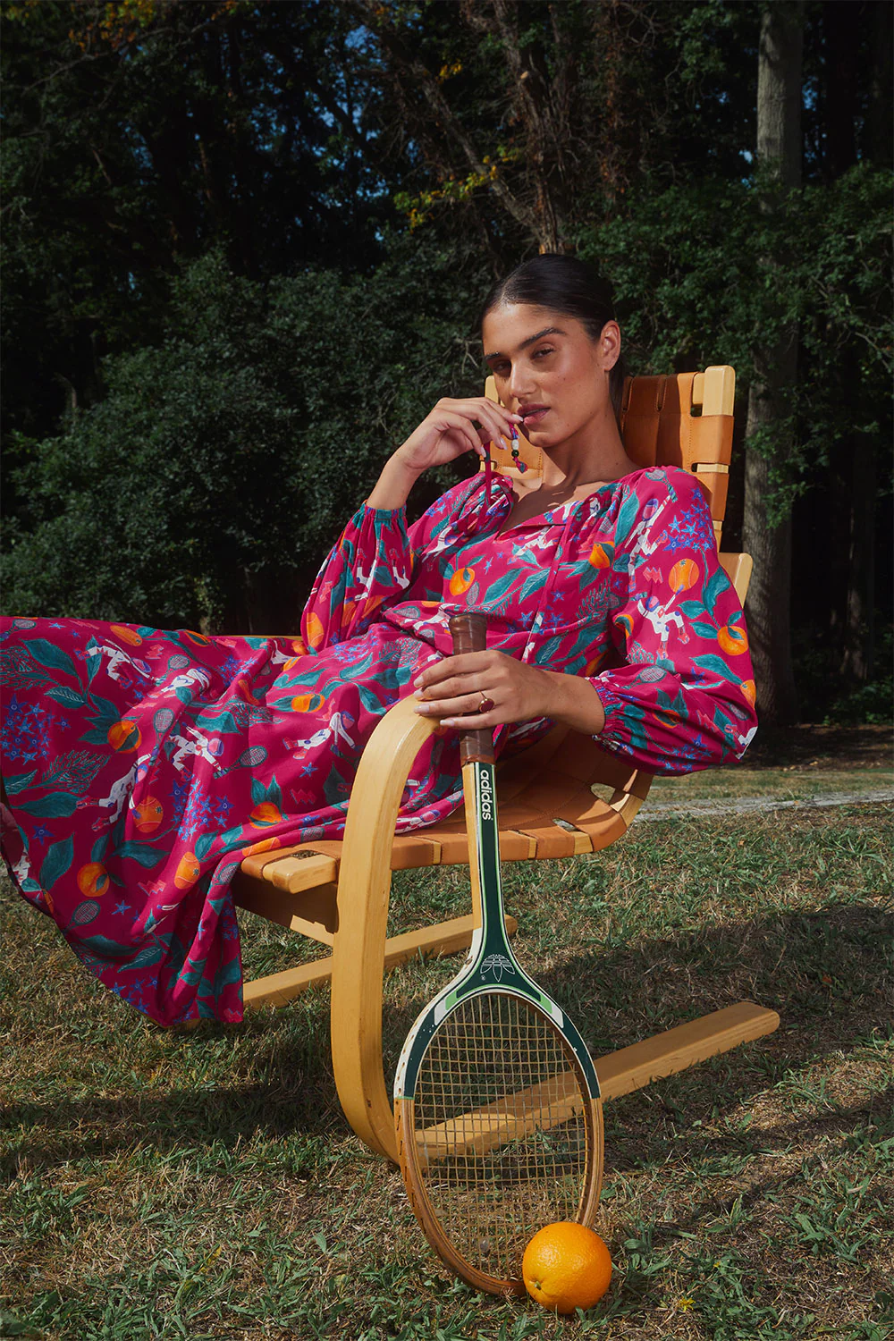 Robe Radieuse en soie Astro Tennis - Image 4