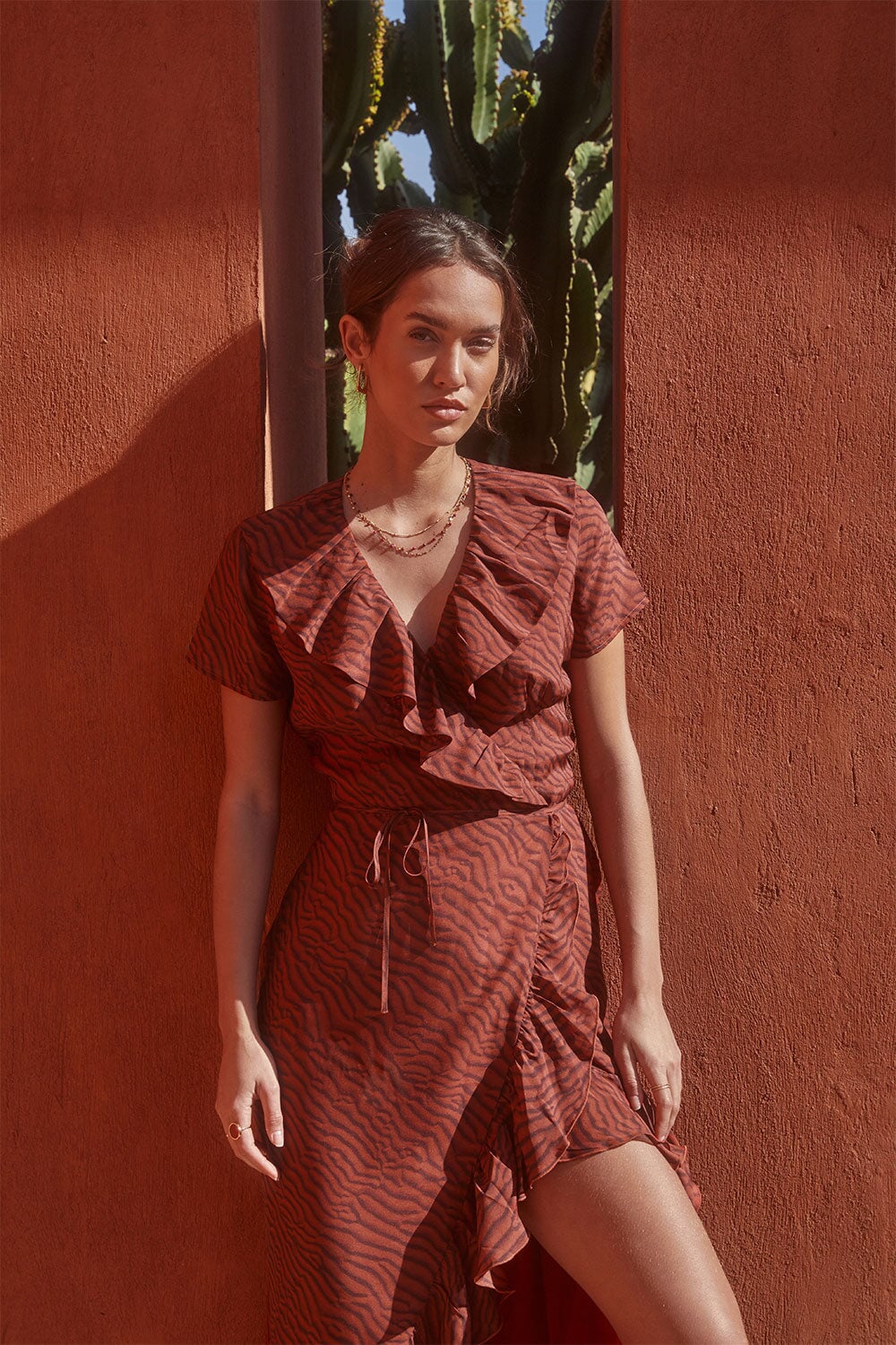 Robe Volage en soie Terre Cuite - Image 6