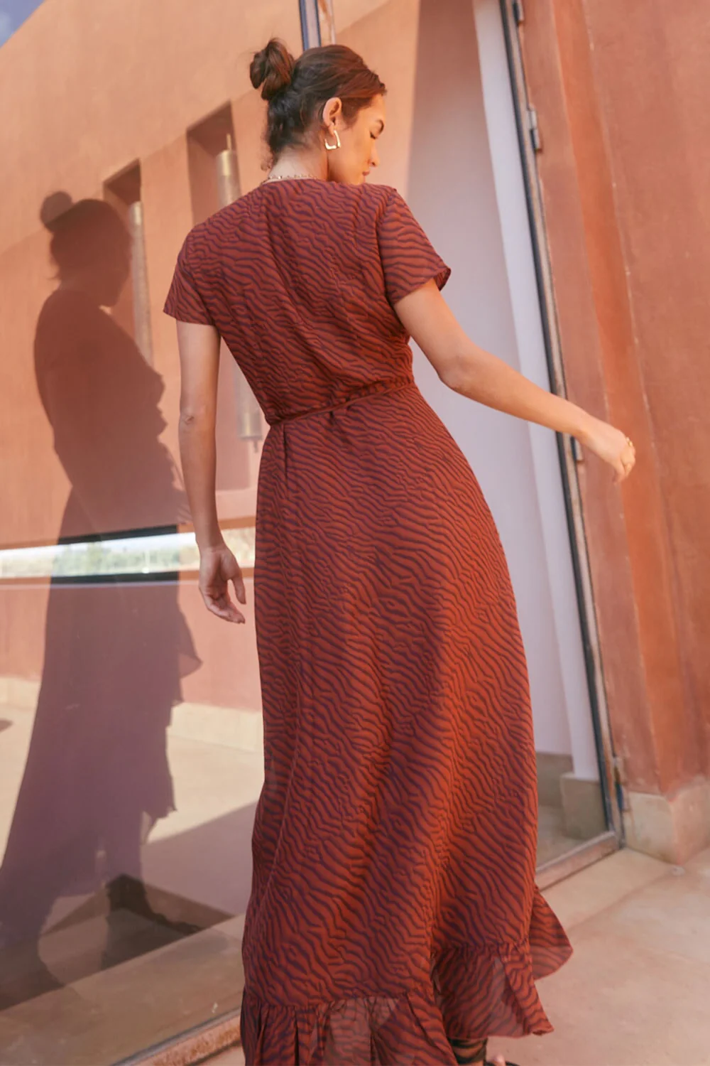 Robe Volage en soie Terre Cuite - Image 7